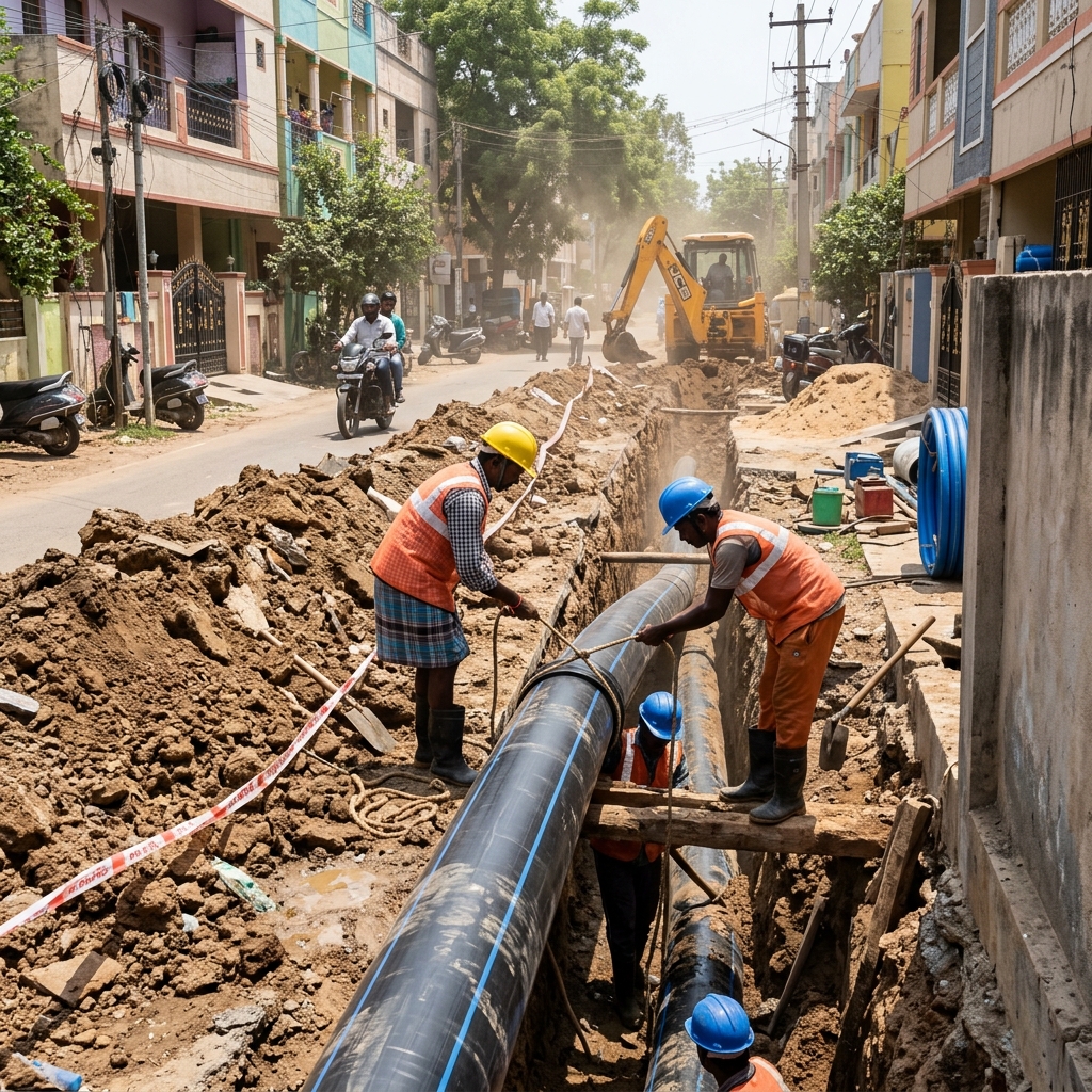 Water Supply Scheme Piping Works